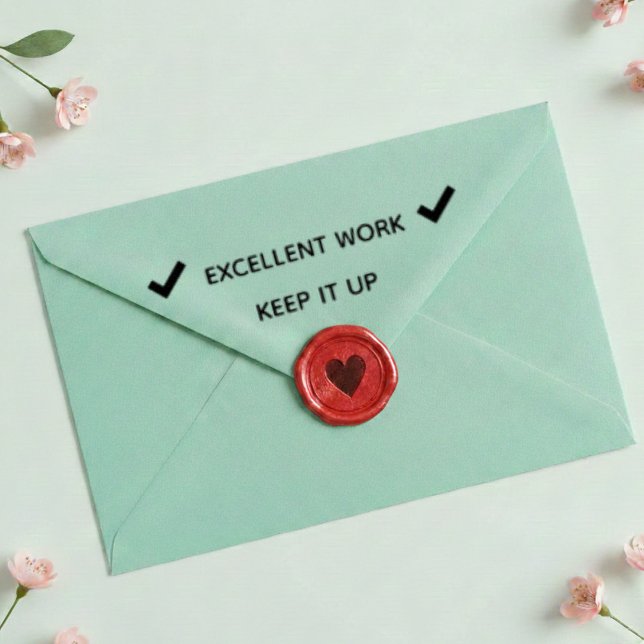 Excellent Work Teacher Self Inking Rubber Stamp Självfärgande Stämpel (Skapare uppladdad)