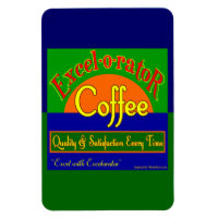 Excelorator Coffee New Retro Låda Art Magnet