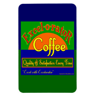 Excelorator Coffee New Retro Låda Art Magnet