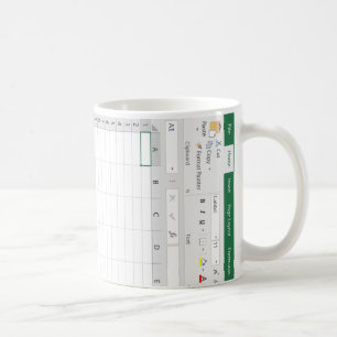 Excelräkneark - grönt kaffemugg