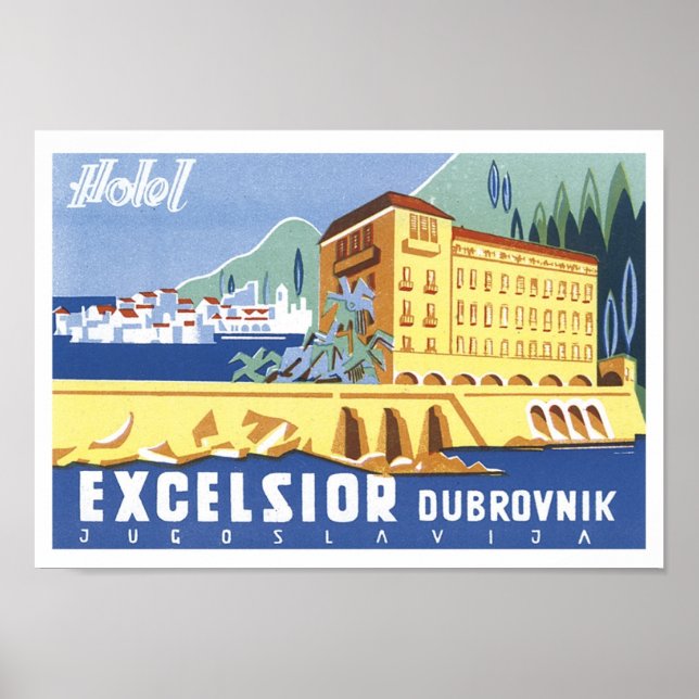 Excelsior Dubrovnik Travel Poster (Framsidan)