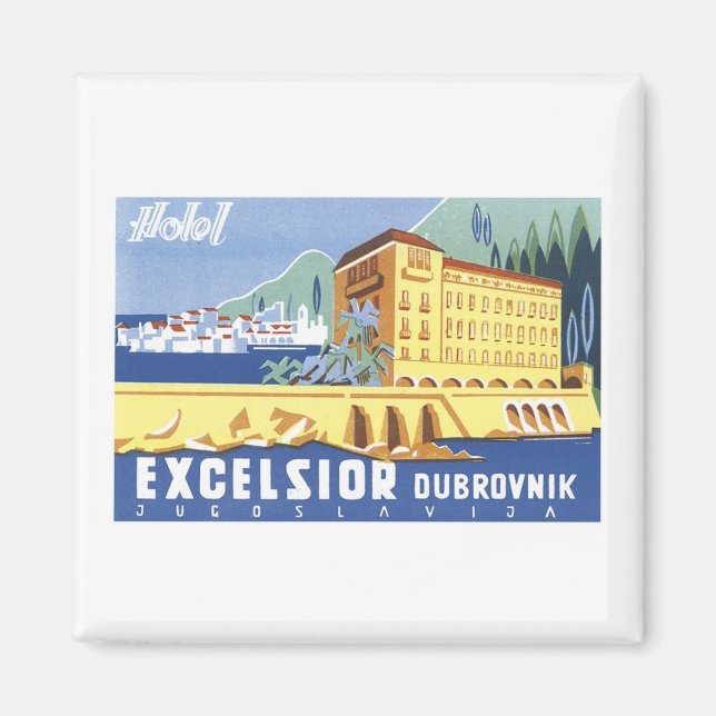 Excelsior Dubrovnik Travel Poster Magnet (Framsidan)