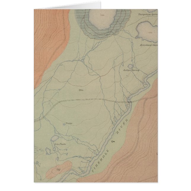 Excelsior Geyser Basin Hälsningskort (Framsidan)