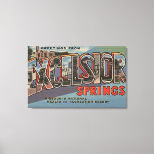 Excelsior Springs Missouri - stort brev Canvastryck
