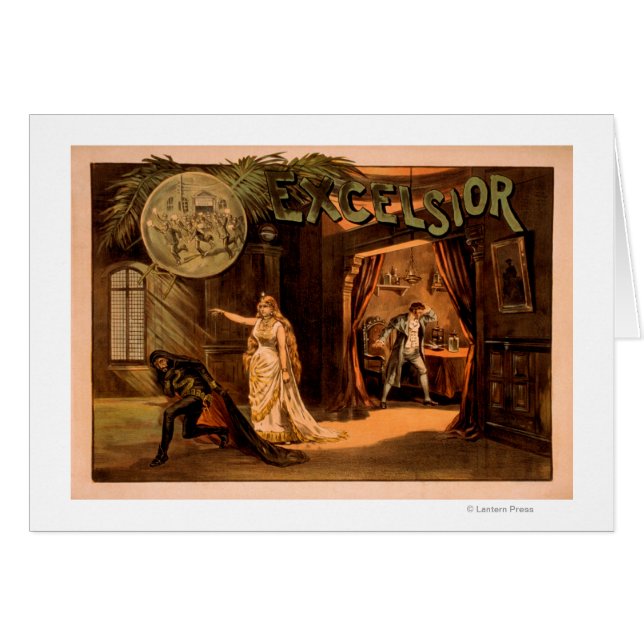 Excelsior Theatrical Play Poster #1 Hälsningskort (Framsidan Horizontal)