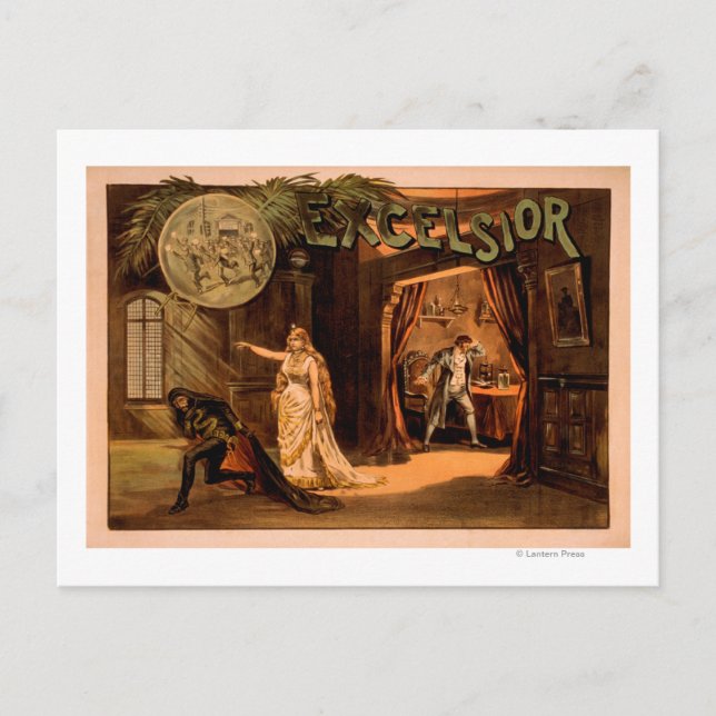 Excelsior Theatrical Play Poster #1 Vykort (Framsida)