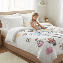 Excentrisk Alice Fantasi Tebjudning Överkast