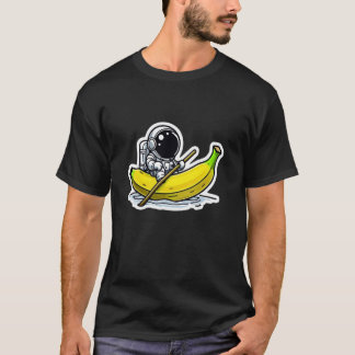 Excentrisk astronaut roar en banan tecknad film t shirt