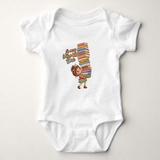 Excentrisk bokälskare tjej clipart, söt tjej med G T Shirt