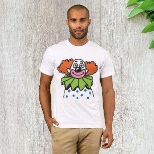 Excentrisk clownkaraktär med orange hår t shirt