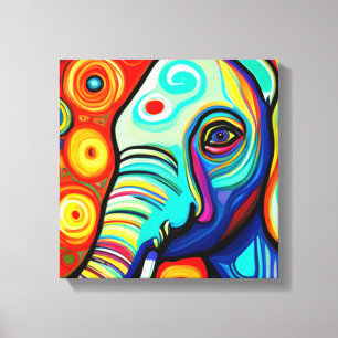 Excentrisk Elefant Canvastryck