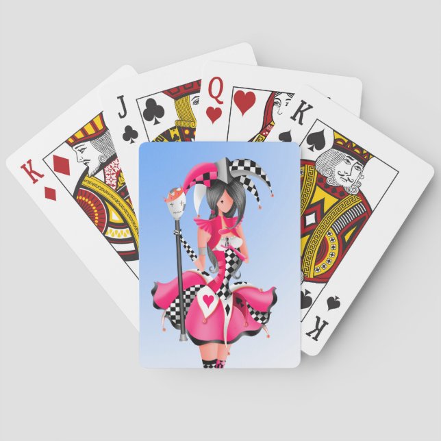 Excentrisk Klovn & Dockkung Lekkort Casinokort (Baksidan)