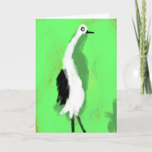 Excentrisk Stork-målning med Whimsy Kort
