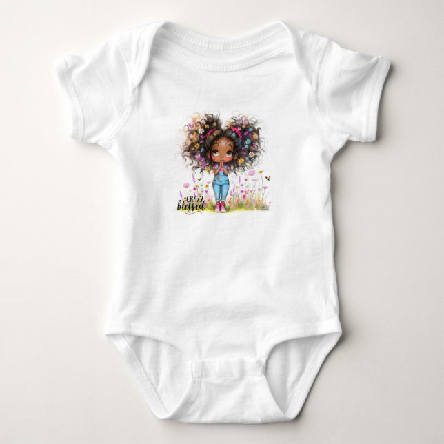 Excentrisk Tjej Galen Blessed T-Shirt (Framsida)