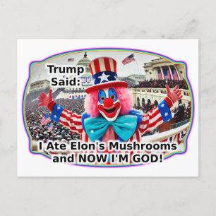 Except Clown top hat Vykort