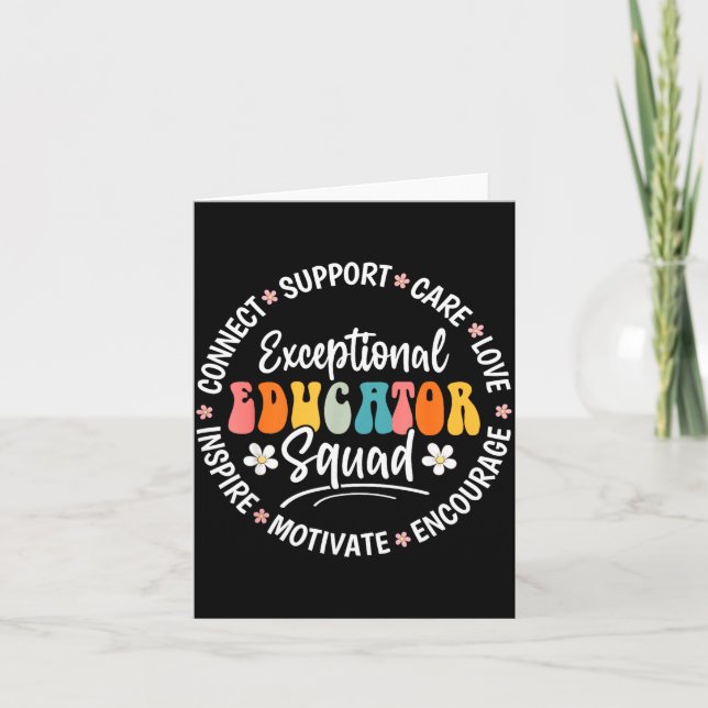 Exceptional Educator Squad Appreciation Week Back  Kort (Framsida)