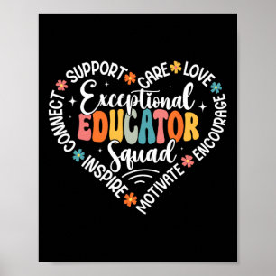 Exceptionell Educator Squad Tacksägelsevecka Bak Poster