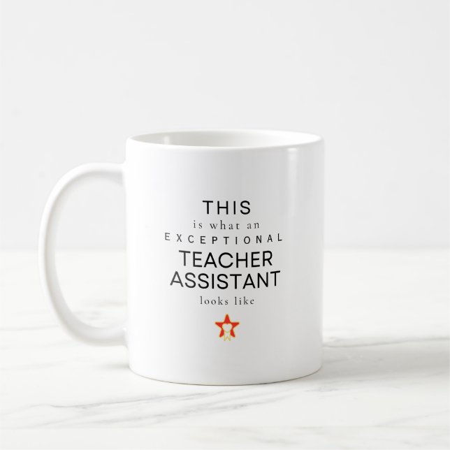 Exceptionell lärarassistent Personligt namn Kaffemugg (Vänster)