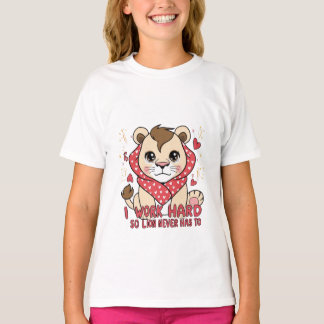 Exceptionell Lejon - Glatt jumping Lejon Unge T-Sh T Shirt