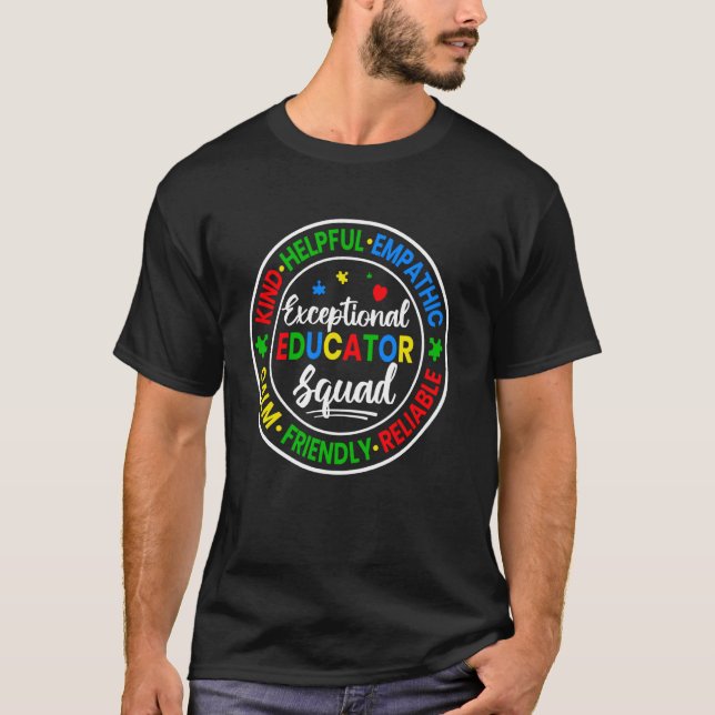 Exceptionell utbildartrupp Neurodiversitet Autism  T Shirt (Framsida)