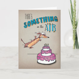 Exceptionellt bläckande Dachshund Birthday Kort