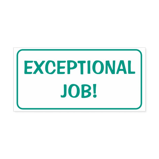 "EXCEPTIONELLT JOBB!" Bekräftelse Gummistämpel Självfärgande Stämpel (Design)