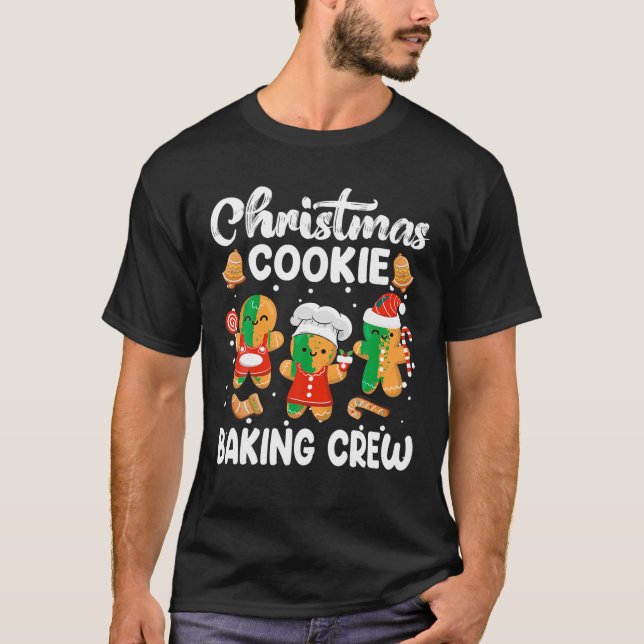 Exchange för Julafton-cookie för besättningsföreta T Shirt (Framsida)