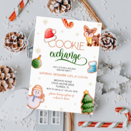 Exchange-inbjudan för Cute Helgdag Cookie Inbjudningar
