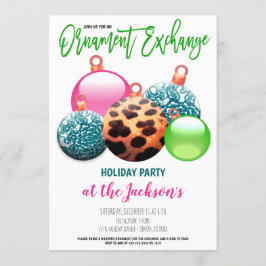 Exchange-Julfest för ornament Inbjudningar