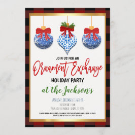 Exchange-Julfest för ornament Inbjudningar