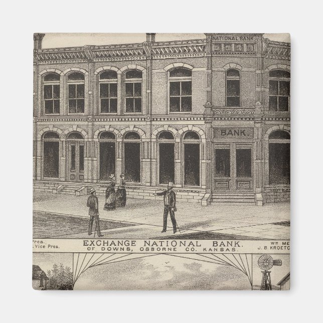 Exchange National Bank of Downs, Kansas Magnet (Framsidan)