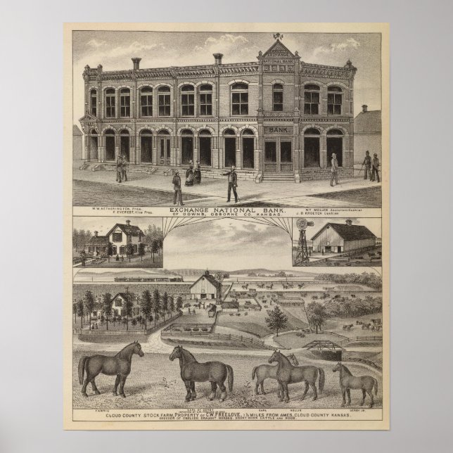 Exchange National Bank of Downs, Kansas Poster (Framsidan)
