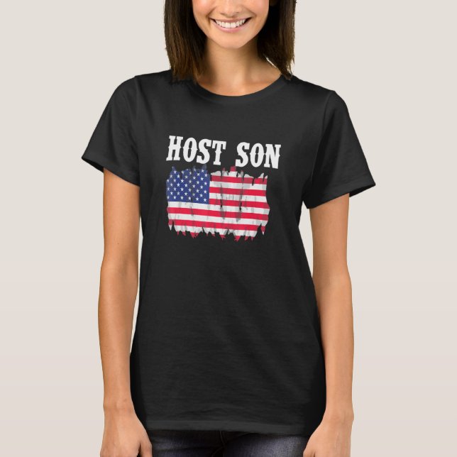 Exchange Student Foreign Host Family 5 T Shirt (Framsida)