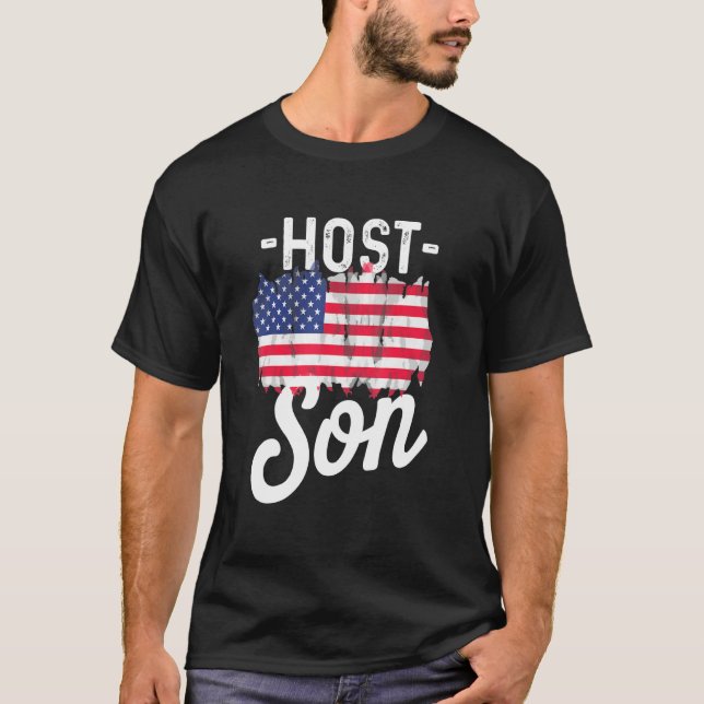Exchange Student Foreign Host Family 7 T Shirt (Framsida)