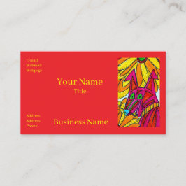 Excited Colorful Dog Business Cards Visitkort