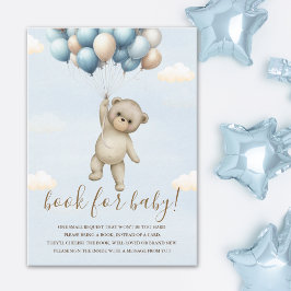 Excited for Baby Boy: Bear Theme Shower Tilläggskort