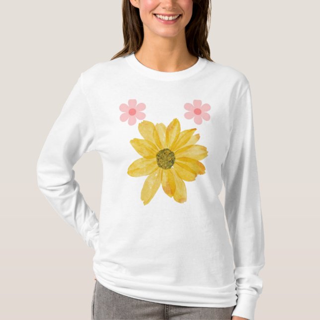 Exclusive Floral Art for Personalized T Shirt (Framsida)
