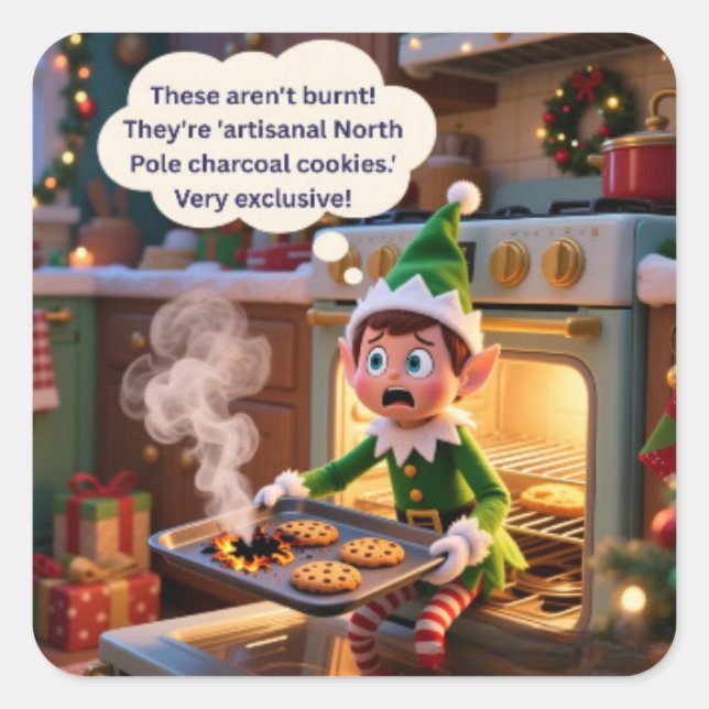 Exclusive Holiday Edition! Fyrkantigt Klistermärke (Framsida)