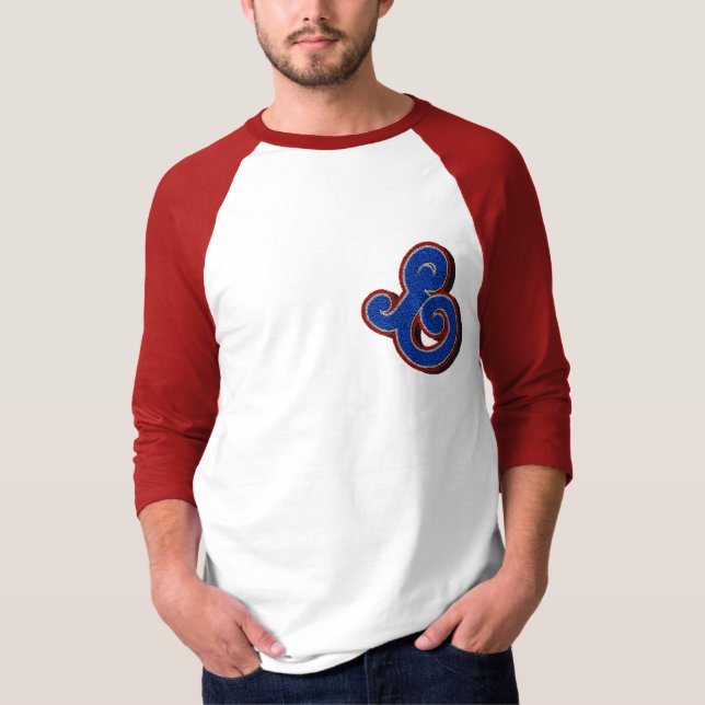 excrement_baseball 3/4tee t-shirt (Framsida)