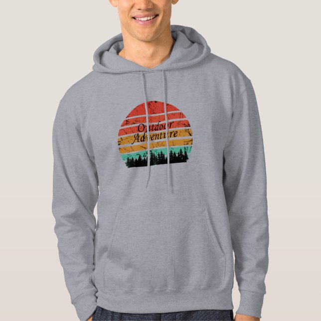 Exdoor äventyr som vandrar älskare hoodie (Framsida)