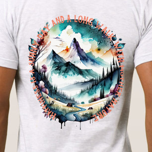 Exdoor Hike, Mor Nature, Mountain, River T Shirt