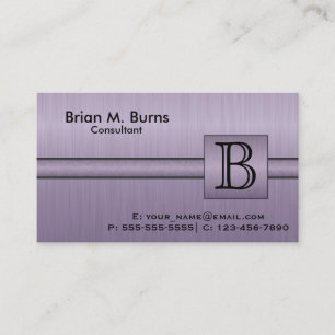 Executive Amethyst Monogram Visitkort