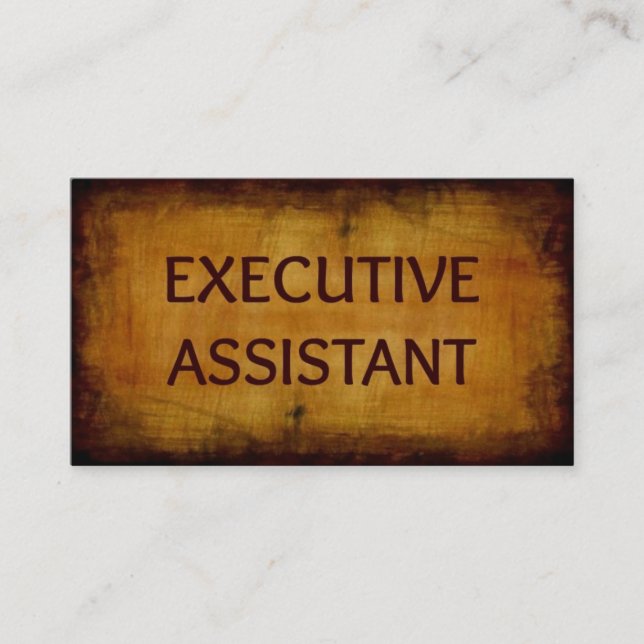 Executive Assistant Antique Brushed-Affärskort Visitkort (Framsida)