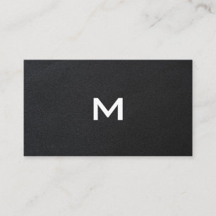 Executive Black Monogram Visitkort