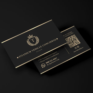 Executive Chaufför Transport Concierge Svart Visitkort