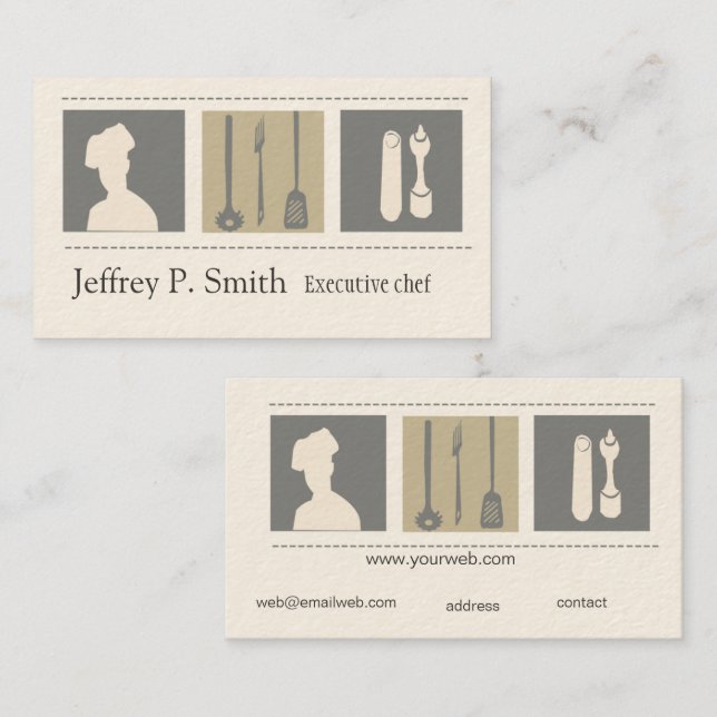 Executive Chef Catering Foodist Culinary Visitkort (Fram/baksida)