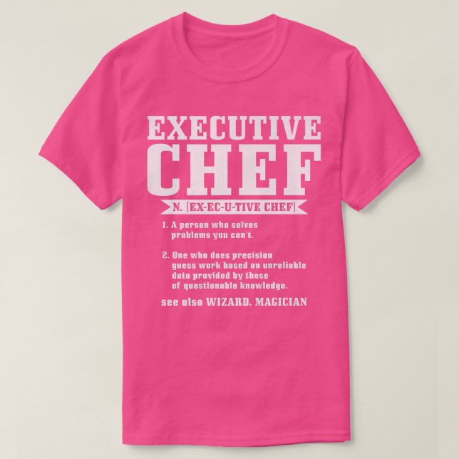 Executive Chef Definition Funny Chef Cook CookingT T Shirt (Design framsida)