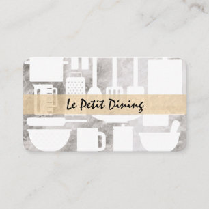 Executive Chef Marble Utensils Visitkort