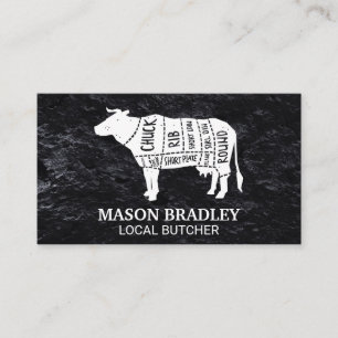 Executive Chef Slate Beef Diagram Visitkort