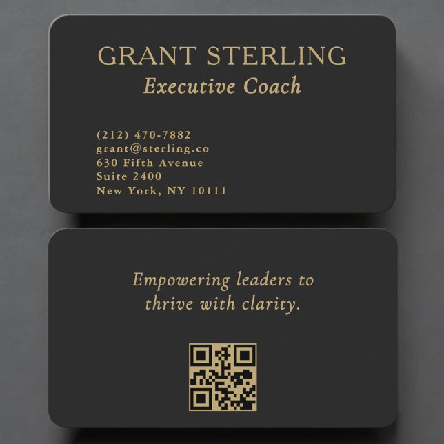Executive Coach QR Code Professional Visitkort (Skapare uppladdad)